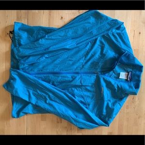 Patagonia blue running jacket